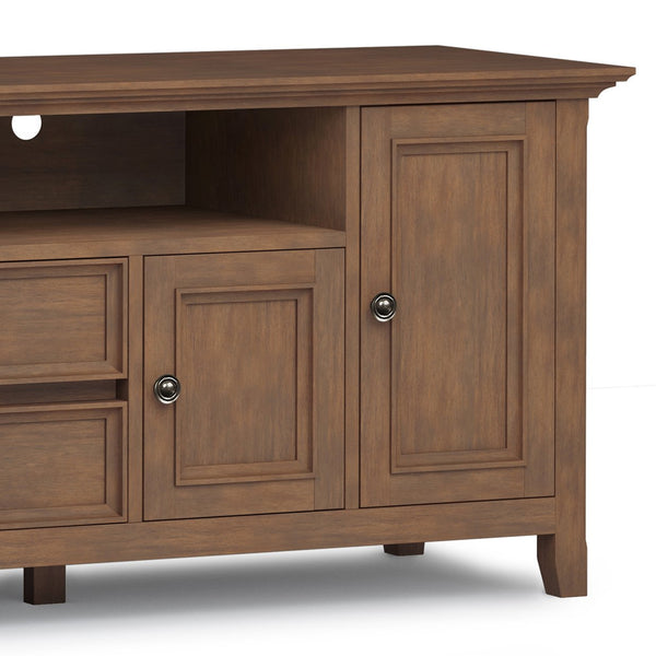 English Elm Amherst 72" Solid Wood Tv Media Stand: Rustic Brown, Spacious Design & Stylish Storage Solutions B136P158359