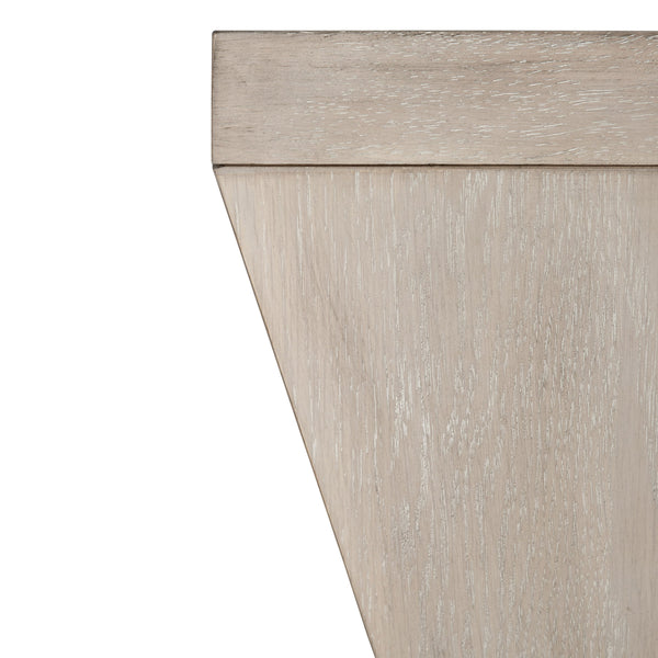 Bernhardt Bernhardt Landers Square Cocktail Table — Cerused Greige White Oak, Inverted Base, Geometric Top On Casters 534011