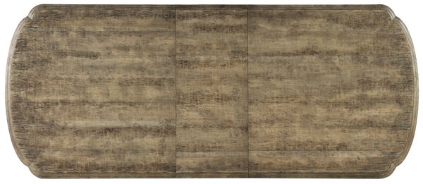 Hooker Furniture La Grange Le Vieux Double Pedestal Dining Table With Two 18" Leaves, Reclaimed Barnwood Finish 6960-75200-81