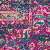 Nourison Passion PSN03 Machine Made Power-loomed Ornamental Border Indoor Only Bohemian Vintage Rug Blue, Blue 100% Polypropylene 99446815071