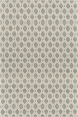 Livabliss Nevada Handwoven Cotton Wool Blend Rug Artisan Crafted for Entryways and Modern Interiors Cream, Black 27" x 45" NVD2300-2745