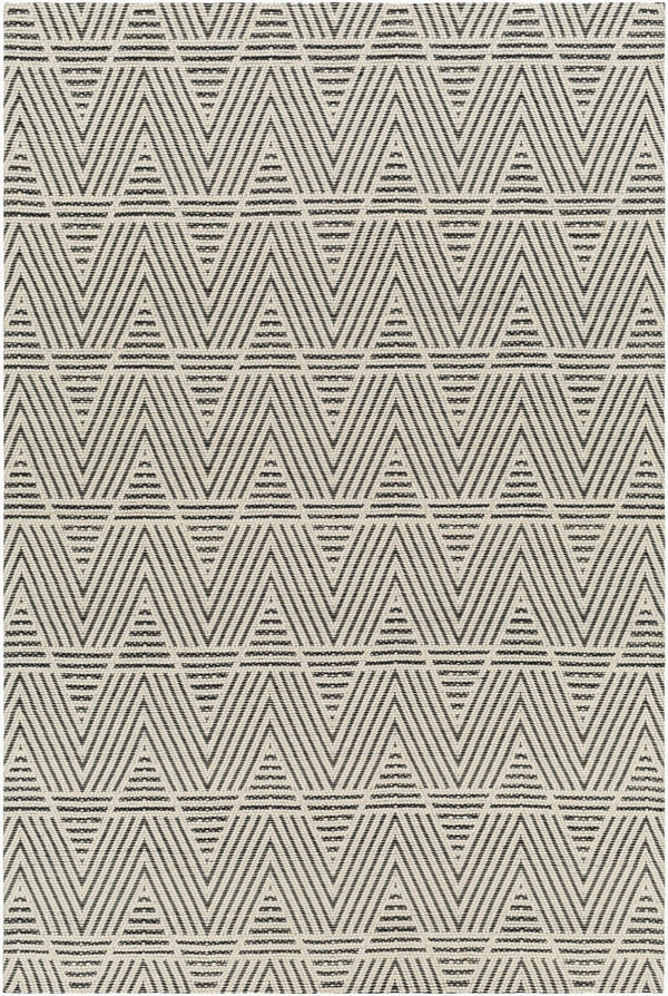 Livabliss Nevada Handwoven Cotton Wool Blend Accent Rug High Pile Artisan Craft for Modern Spaces White, Black 6' x 9' NVD2302-69