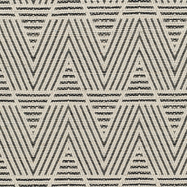 Livabliss Nevada Handwoven Cotton Wool Blend Accent Rug High Pile Artisan Craft for Modern Spaces White, Black 6' x 9' NVD2302-69