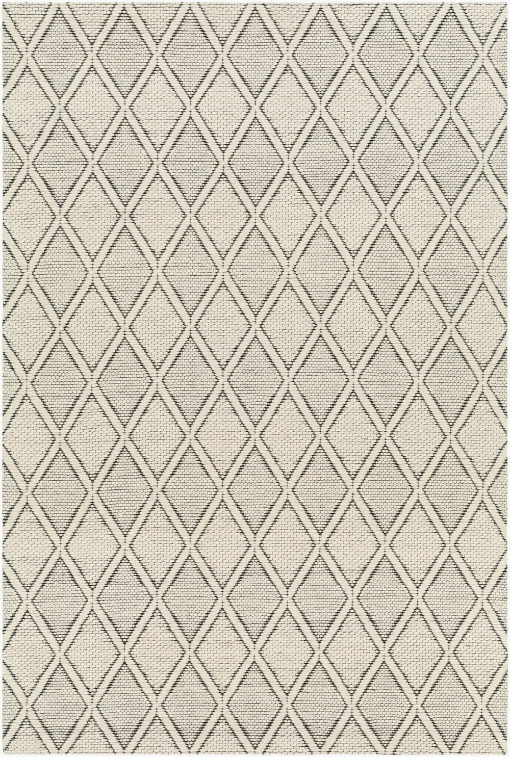 Livabliss Nevada Handwoven Cotton Wool Area Rug Artisan Crafted Plush Accent for Entryway Hallway Cream, Black 27" x 45" NVD2303-2745