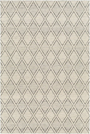 Livabliss Nevada Handwoven Cotton Wool Area Rug Artisan Crafted Plush Accent for Entryway Hallway Cream, Black 27" x 45" NVD2303-2745