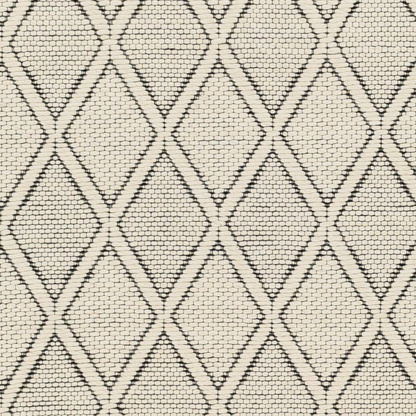 Livabliss Nevada Handwoven Cotton Wool Area Rug Artisan Crafted Plush Accent for Entryway Hallway Cream, Black 27" x 45" NVD2303-2745