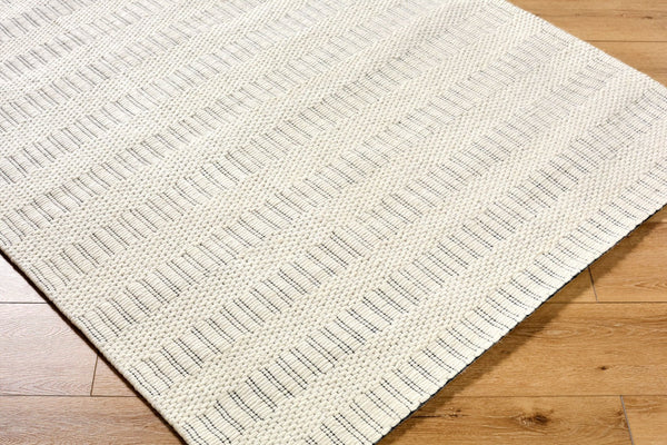 Livabliss Nevada Artisan Cotton Wool Blend High Pile Rug for Bedroom or Reading Nook Decor Cream, Black 8' x 10' NVD2304-810