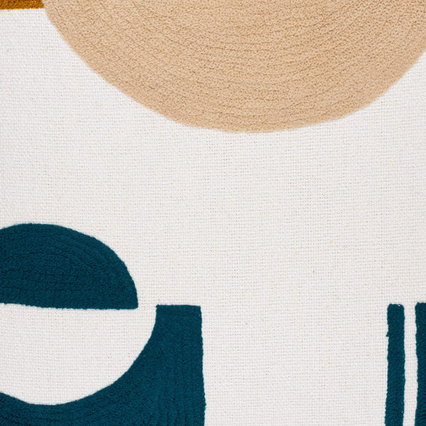 Surya Novel 18” Cotton Accent Pillow - Minimalist Design, Textured Pattern, Perfect For Modern Spaces Cream Cotton,Cotton Nve002-1818d