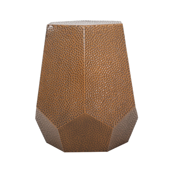 English Elm Christopher Knight Home® - METAL Modern Hammered Iron Geometric Side Table — Sleek Brushed Finish, Sturdy 80 lb Capacity Antique Bronze 72228.00BRZBRSANT