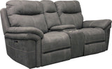 Parker House Mason - Carbon Power Reclining Sofa And Loveseat Light Grey 100% Polyester (W) Mma-32ph-crb