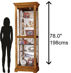Hekman Furniture 680471 Moorland Curio Cabinet – Elegant Lighted Display With Adjustable Shelves & Durable Design Legacy Oak Moorland Curio Cabinet 680471