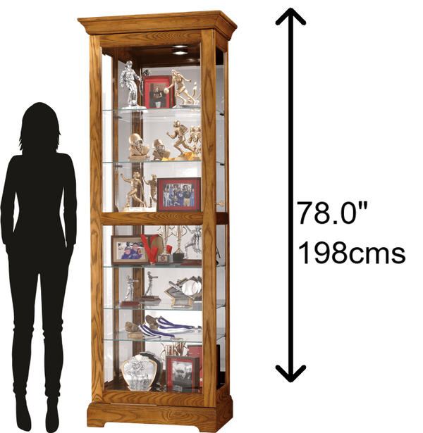 Hekman Furniture 680471 Moorland Curio Cabinet – Elegant Lighted Display With Adjustable Shelves & Durable Design Legacy Oak Moorland Curio Cabinet 680471