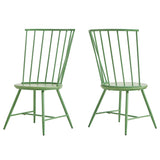 Homelegance By Top-Line Maverick High Back Windsor Classic Dining Chairs (Set of 2) Green Engineered Wood