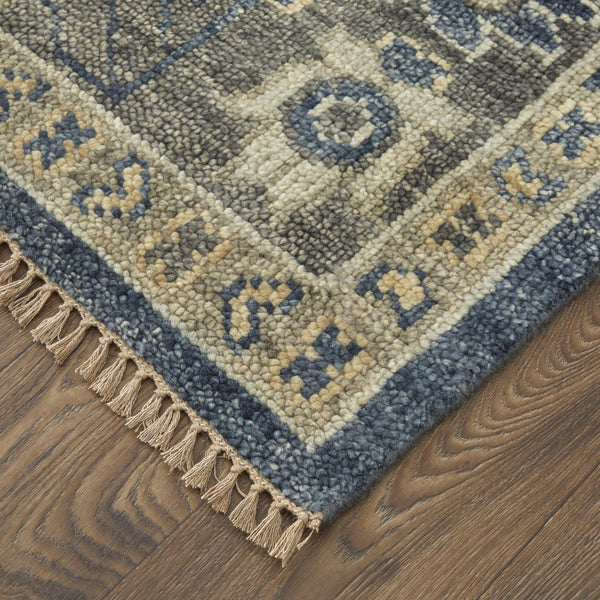 Feizy Rugs Fillmore Hand-knotted Wool Rug - Traditional Floral Patterns With Rich Colors For Timeless Elegance Blue,Gray Wool Fil6954fblugrye10