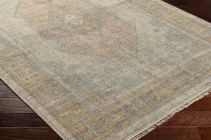 Surya Nirvana 2' X 3' Handmade Wool & Viscose Rug - Modern Vintage Style With Fringe For Timeless Elegance Dusty Coral Wool,Viscose Nvn2300-23