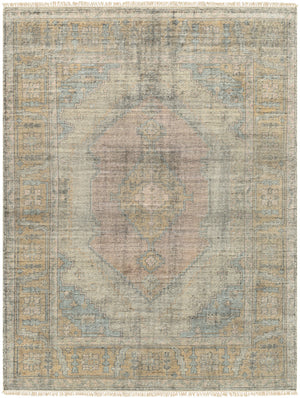 Nirvana NVN-2300 8' x 10' Handmade Rug NVN2300-810  Dusty Coral, Beige, Medium Gray, Blush, Gray, Charcoal Surya