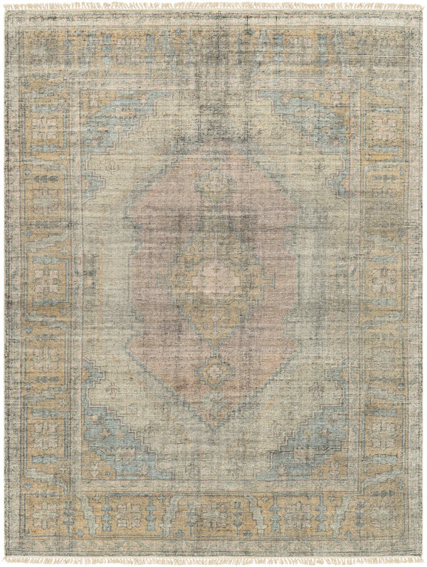 Nirvana NVN-2300 8' x 10' Handmade Rug NVN2300-810  Dusty Coral, Beige, Medium Gray, Blush, Gray, Charcoal Surya