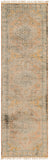 Nirvana NVN-2301 2'6" x 8' Runner Handmade Rug NVN2301-268  Dusty Coral, Mustard, Beige, Medium Gray, Gray, Charcoal Surya