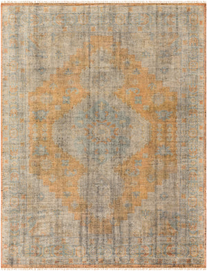 Nirvana NVN-2301 8' x 10' Handmade Rug NVN2301-810  Dusty Coral, Mustard, Beige, Medium Gray, Gray, Charcoal Surya