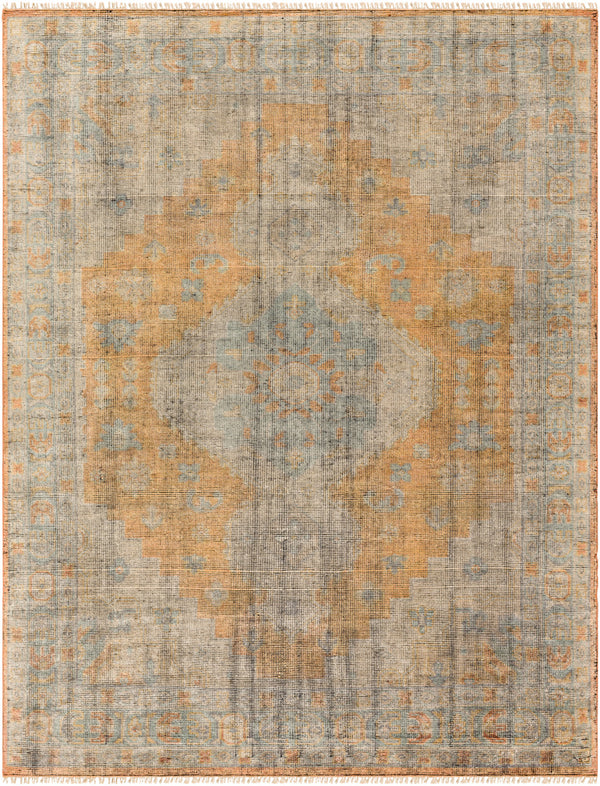 Nirvana NVN-2301 8' x 10' Handmade Rug NVN2301-810  Dusty Coral, Mustard, Beige, Medium Gray, Gray, Charcoal Surya