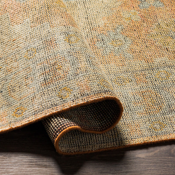 Nirvana NVN-2301 8' x 10' Handmade Rug NVN2301-810  Dusty Coral, Mustard, Beige, Medium Gray, Gray, Charcoal Surya