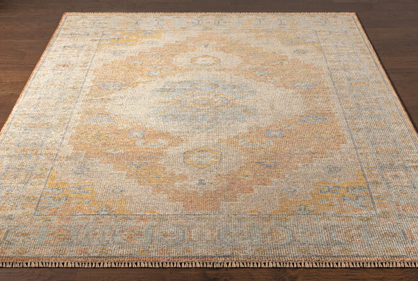 Nirvana NVN-2301 8' x 10' Handmade Rug NVN2301-810  Dusty Coral, Mustard, Beige, Medium Gray, Gray, Charcoal Surya