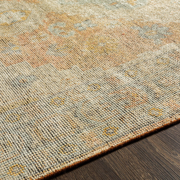 Nirvana NVN-2301 8' x 10' Handmade Rug NVN2301-810  Dusty Coral, Mustard, Beige, Medium Gray, Gray, Charcoal Surya