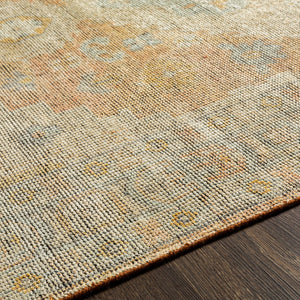 Surya Nirvana 2' X 3' Handmade Wool & Viscose Rug - Modern Vintage Style With Fringe For Timeless Elegance Dusty Coral Wool,Viscose Nvn2301-23