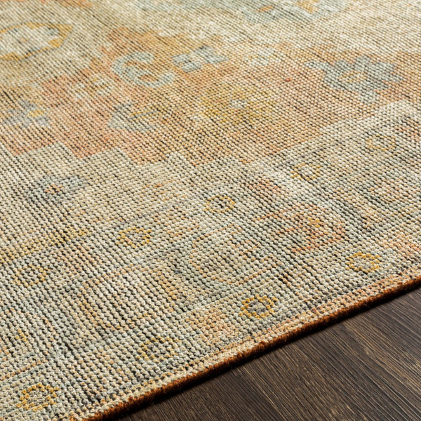 Surya Nirvana 2' X 3' Handmade Wool & Viscose Rug - Modern Vintage Style With Fringe For Timeless Elegance Dusty Coral Wool,Viscose Nvn2301-23