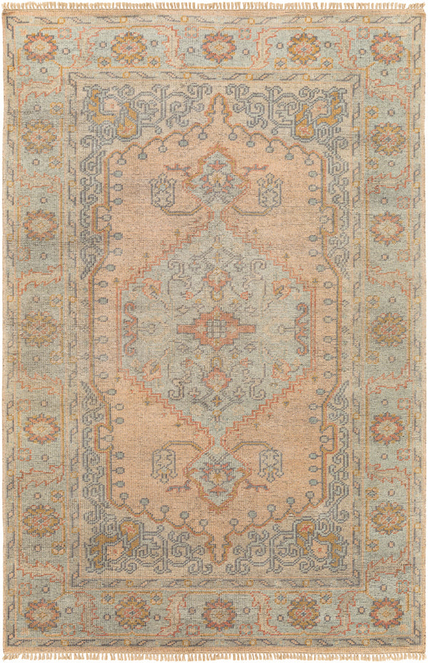 Nirvana NVN-2302 6' x 9' Handmade Rug NVN2302-69  Dusty Coral, Mustard, Beige, Medium Gray, Gray, Charcoal Surya