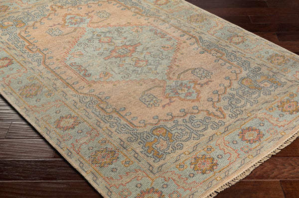 Surya Nirvana 2' X 3' Handmade Wool & Viscose Rug - Modern Vintage Style With Fringe For Timeless Elegance Dusty Coral Wool,Viscose Nvn2302-23