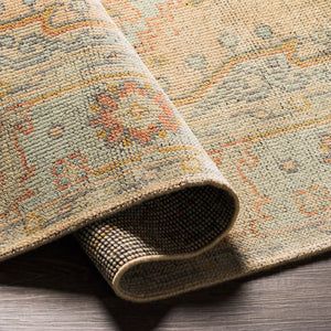 Nirvana NVN-2302 8' x 10' Handmade Rug NVN2302-810  Dusty Coral, Mustard, Beige, Medium Gray, Gray, Charcoal Surya