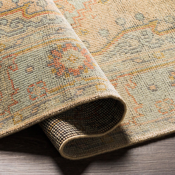 Nirvana NVN-2302 8' x 10' Handmade Rug NVN2302-810  Dusty Coral, Mustard, Beige, Medium Gray, Gray, Charcoal Surya