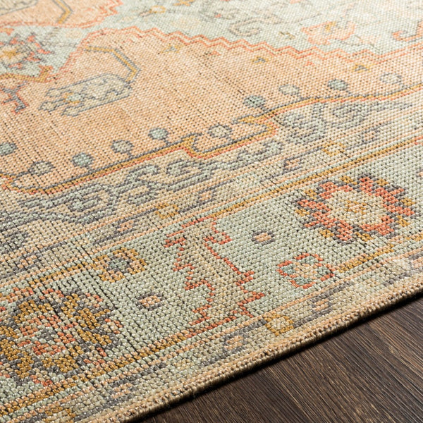 Surya Nirvana 2' X 3' Handmade Wool & Viscose Rug - Modern Vintage Style With Fringe For Timeless Elegance Dusty Coral Wool,Viscose Nvn2302-23