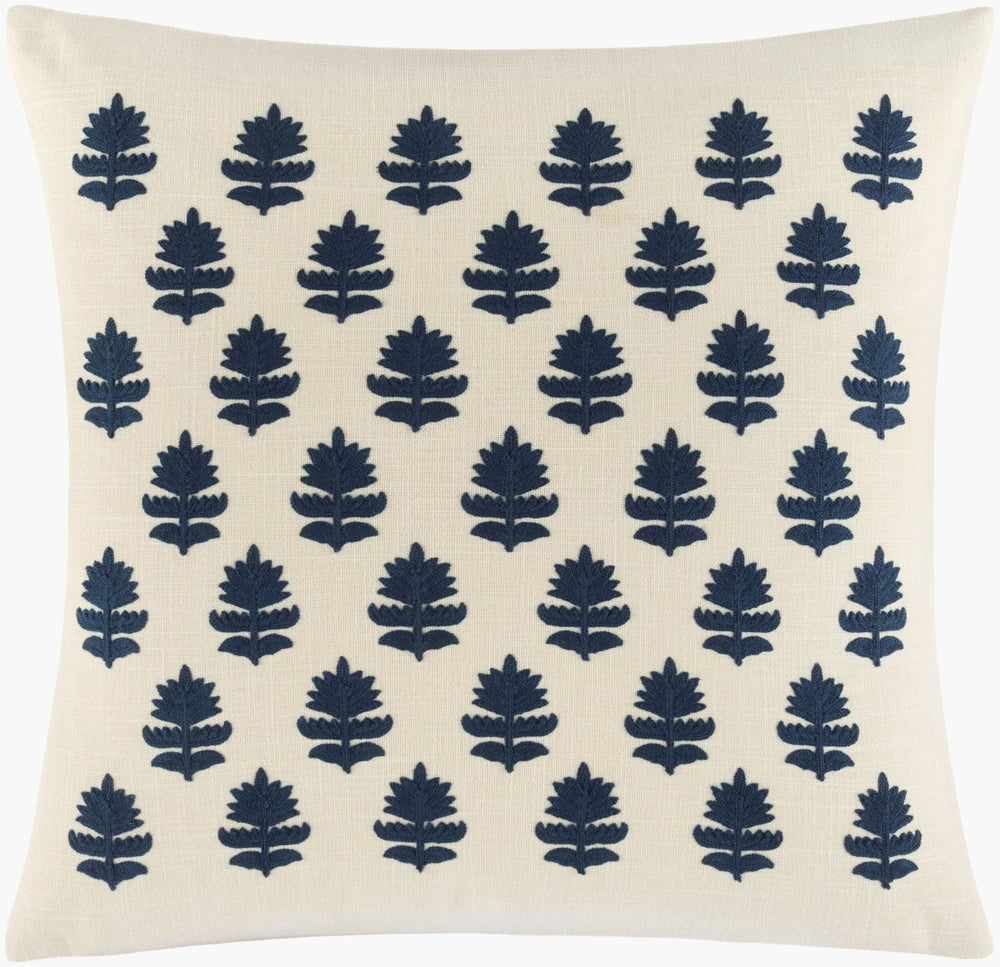 Livabliss Navine Handmade Cotton Accent Pillow Soft Artisan Square for Bed or Sofa Styling NVNE001-1818