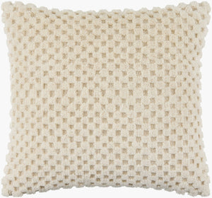 Surya Novoli Cotton Square Throw Pillow Handcrafted Accent for Sofa or Reading Chair NVO002-2020D