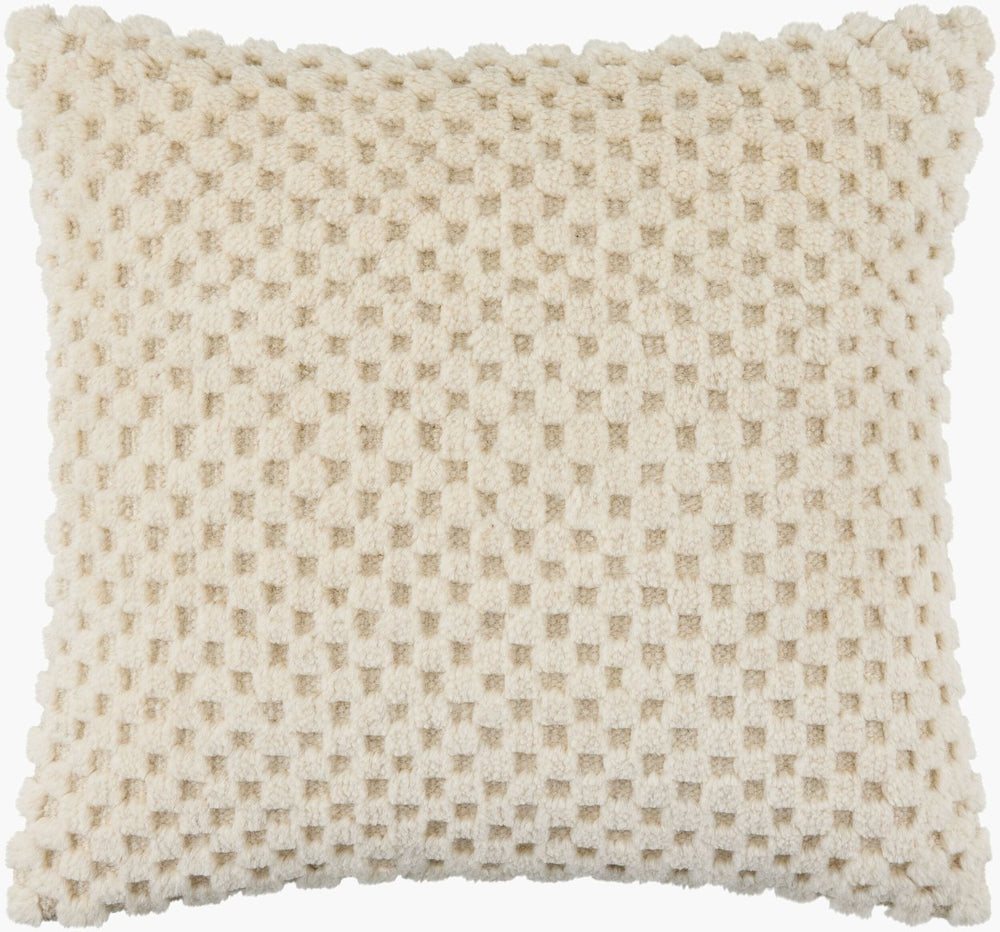 Surya Novoli Square Cotton Throw Pillow Artisan Crafted Accent for Sofa or Reading Chair NVO002-2020