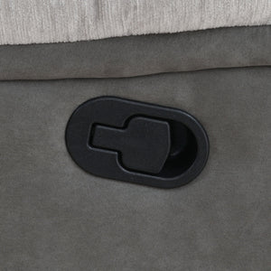 English Elm Steve Silver - Cyprus Plush Recliner Sofa Gray Two-Tone Cloud & Shadow Grey Fabric Pocketed Coil Memory Foam Comfort 85.5"L x 33.8"W x 29.5"H B081P157597