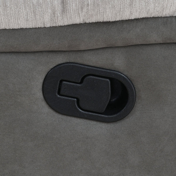 English Elm Steve Silver - Cyprus Plush Recliner Sofa Gray Two-Tone Cloud & Shadow Grey Fabric Pocketed Coil Memory Foam Comfort 85.5"L x 33.8"W x 29.5"H B081P157597