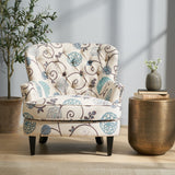 Christopher Knight Home® - Noble House - Tafton White And Blue Floral Fabric Club Chair