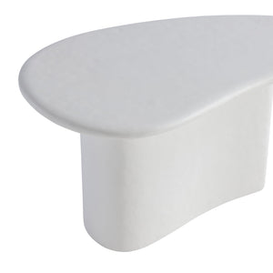 Bernhardt Bernhardt Fresco Outdoor Accent Table Reinvents Patios With Sculptural Grconcrete Design, Chalky White Finish X09111