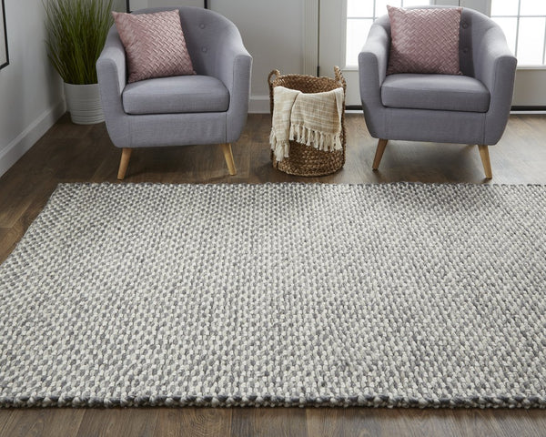 Feizy Rugs Berkeley Handwoven Wool Rug – Earthy Elegance For Casual Comfort In Any Design Space, Easy Care Gray,Ivory Wool 6790812fgry000g99