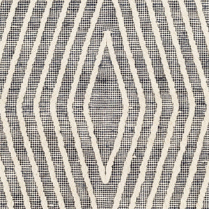 Livabliss Norwood Handmade Jute Wool Flatweave Rug Bohemian Artisan Weave for Entryways Black, Ink Blue 2' x 3' NWD2300-23