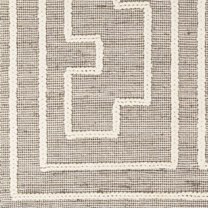 Livabliss Norwood Handwoven Wool Jute Accent Rug with Fringe for Entryway or Bathroom Charcoal, Cream 8'10" x 12' NWD2302-81012