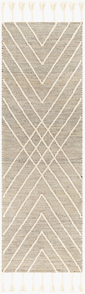 Livabliss Norwood Handwoven Wool Jute Area Rug with Fringe Boho Accent for Entryways Sage, Dusty Sag 2'6" x 8' NWD2303-268