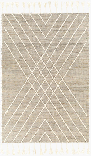 Livabliss Norwood Handwoven Wool Jute Area Rug with Fringe Boho Accent for Entryways Sage, Dusty Sag 2' x 3' NWD2303-23