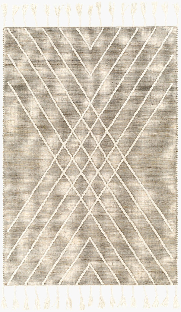 Livabliss Norwood Handwoven Wool Jute Area Rug with Fringe Boho Accent for Entryways Sage, Dusty Sag 2' x 3' NWD2303-23