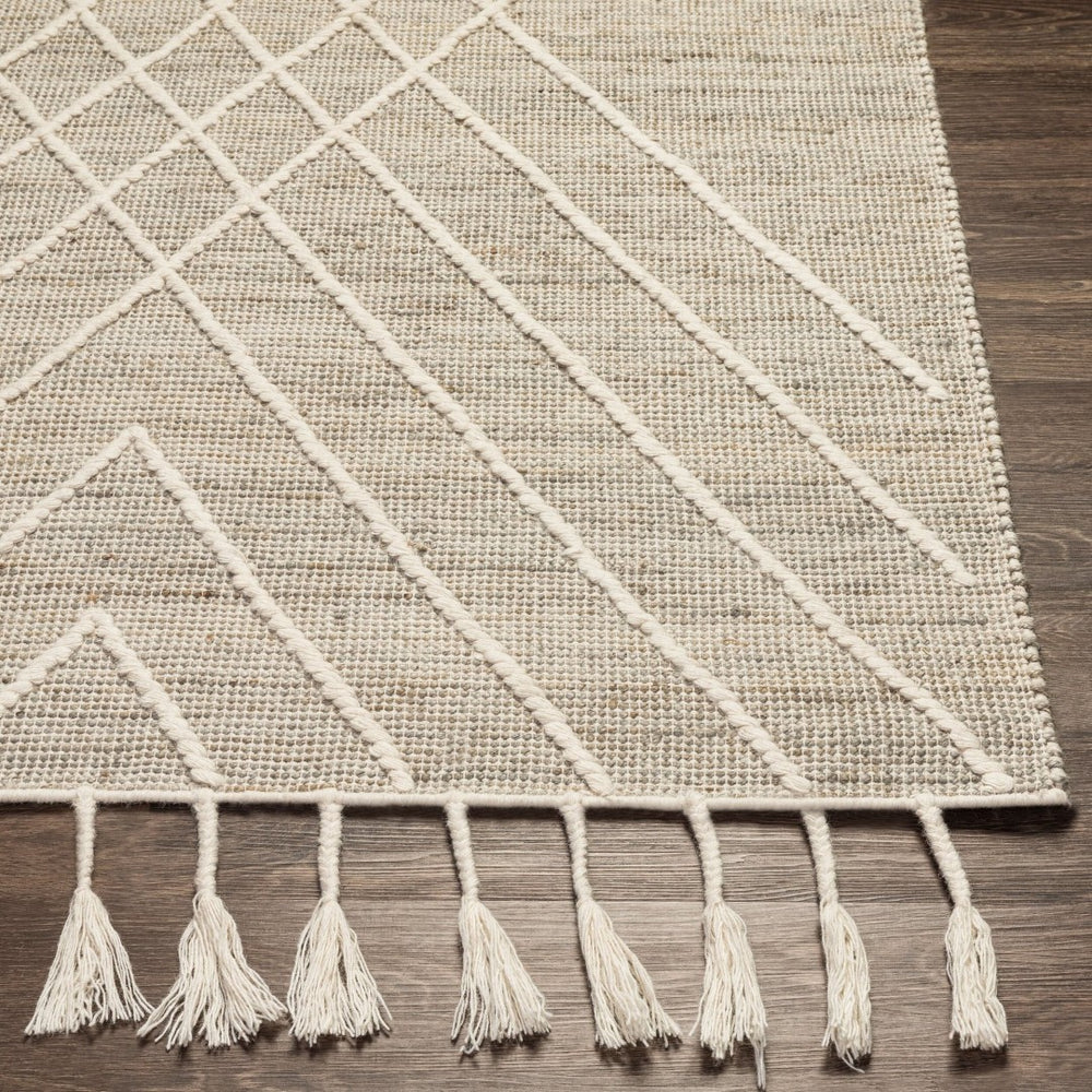 Livabliss Norwood Handwoven Wool Jute Area Rug with Fringe Boho Accent for Entryways Sage, Dusty Sag 2' x 3' NWD2303-23