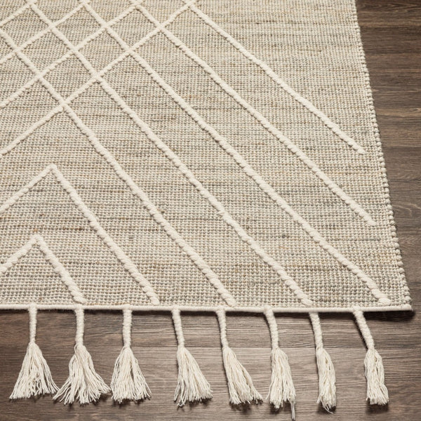 Livabliss Norwood Handwoven Wool Jute Area Rug with Fringe Boho Accent for Entryways Sage, Dusty Sag 2' x 3' NWD2303-23
