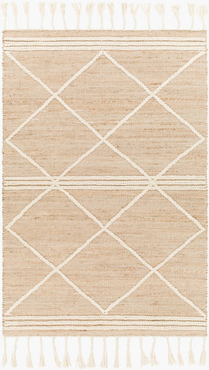 Livabliss Norwood Handwoven Wool Jute Runner Rug with High Low Texture for Hallways Tan, Cream 8'10" x 12' NWD2304-81012
